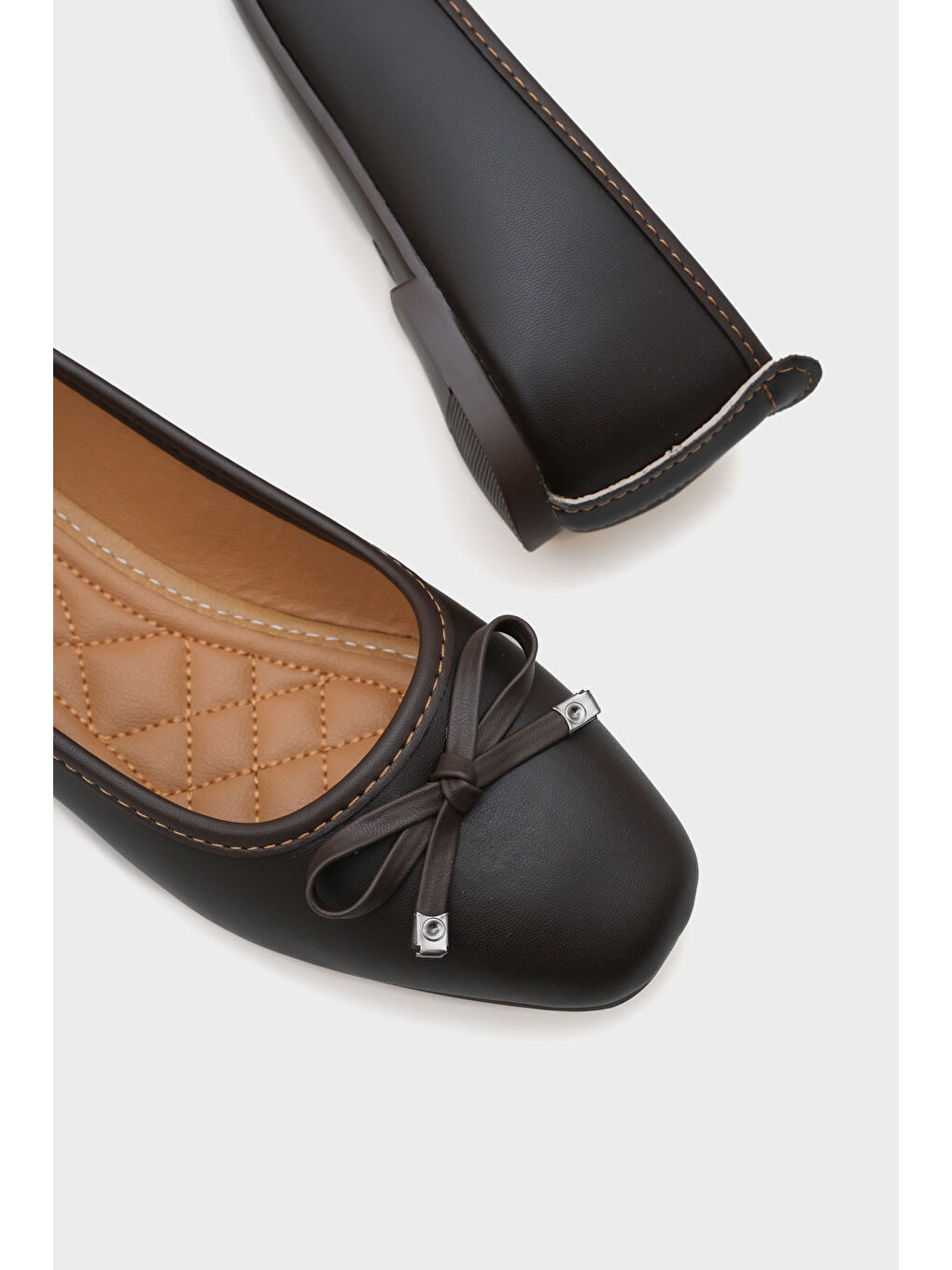 Kahverengi Hana Trend Mat Cilt Kadın Babet-4