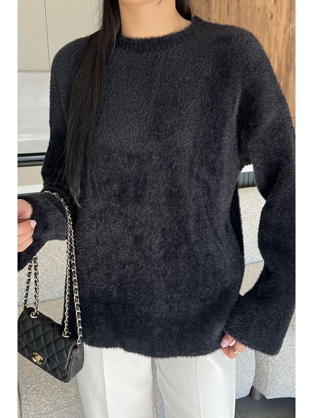 Siyah Salaş Sakallı Triko Kazak (s,m,l,xl Uyumludur)-1