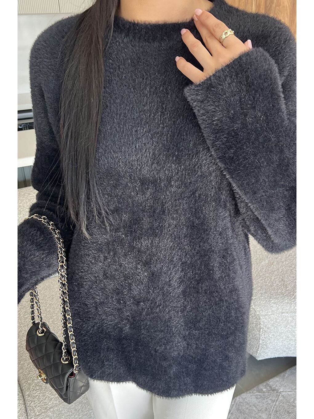 Siyah Salaş Sakallı Triko Kazak (s,m,l,xl Uyumludur)-2