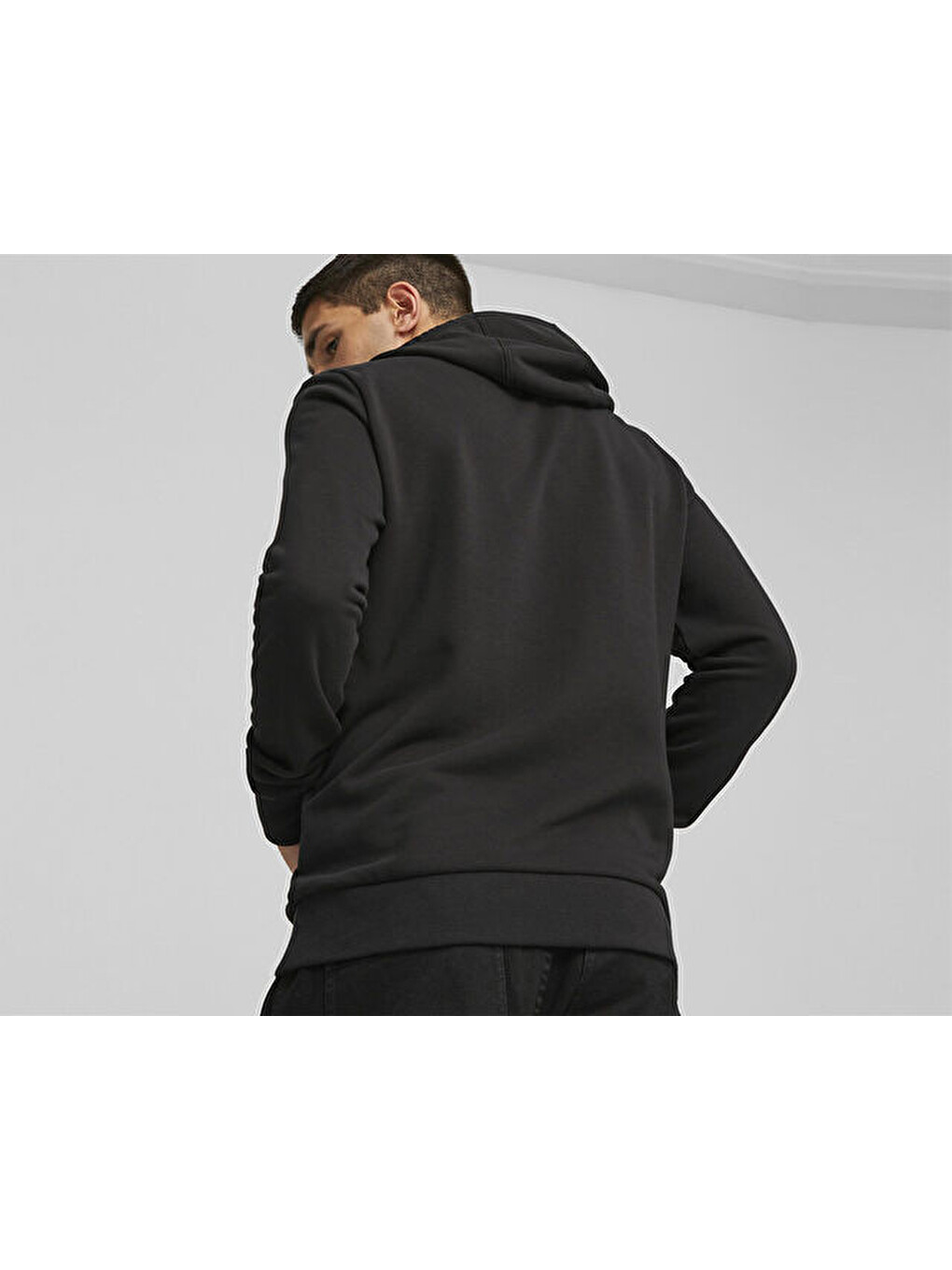 Mercedes Logo Hoodie Erkek Günlük Sweatshirts 62115801 Siyah-4