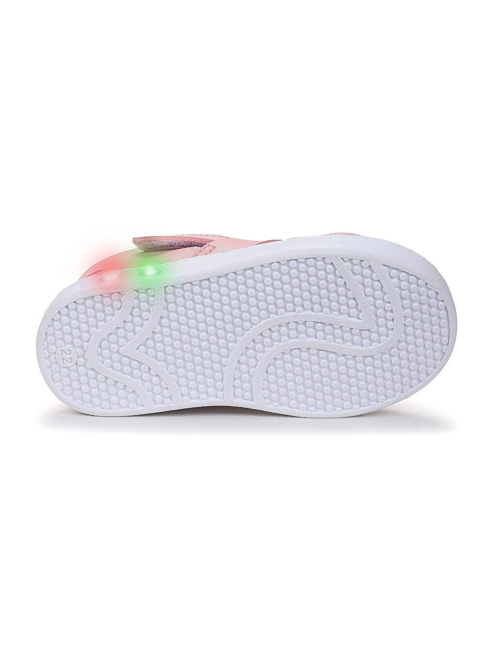 Pembe Limba Işıklı Cırtlı Kız Bebek Sandalet-4