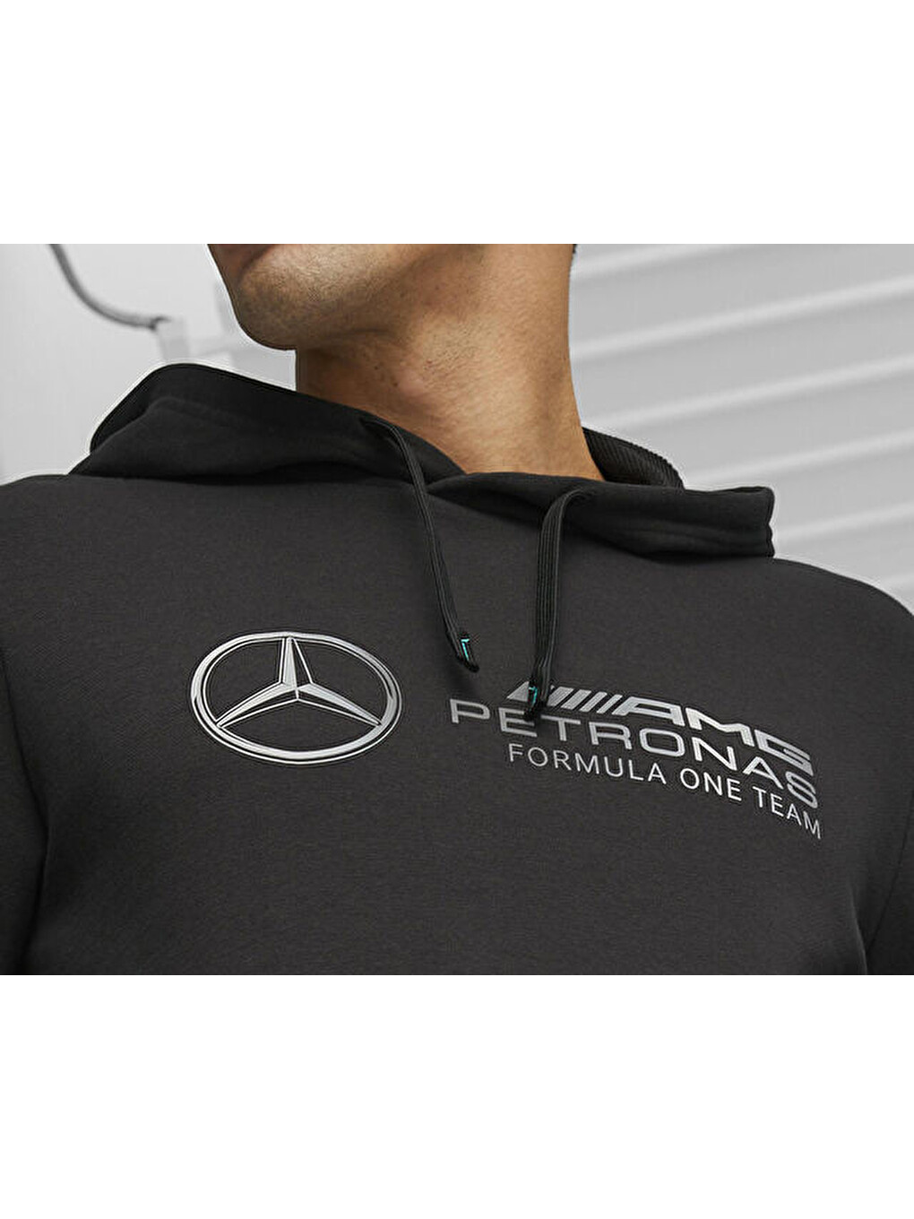 Mercedes Logo Hoodie Erkek Günlük Sweatshirts 62115801 Siyah-6