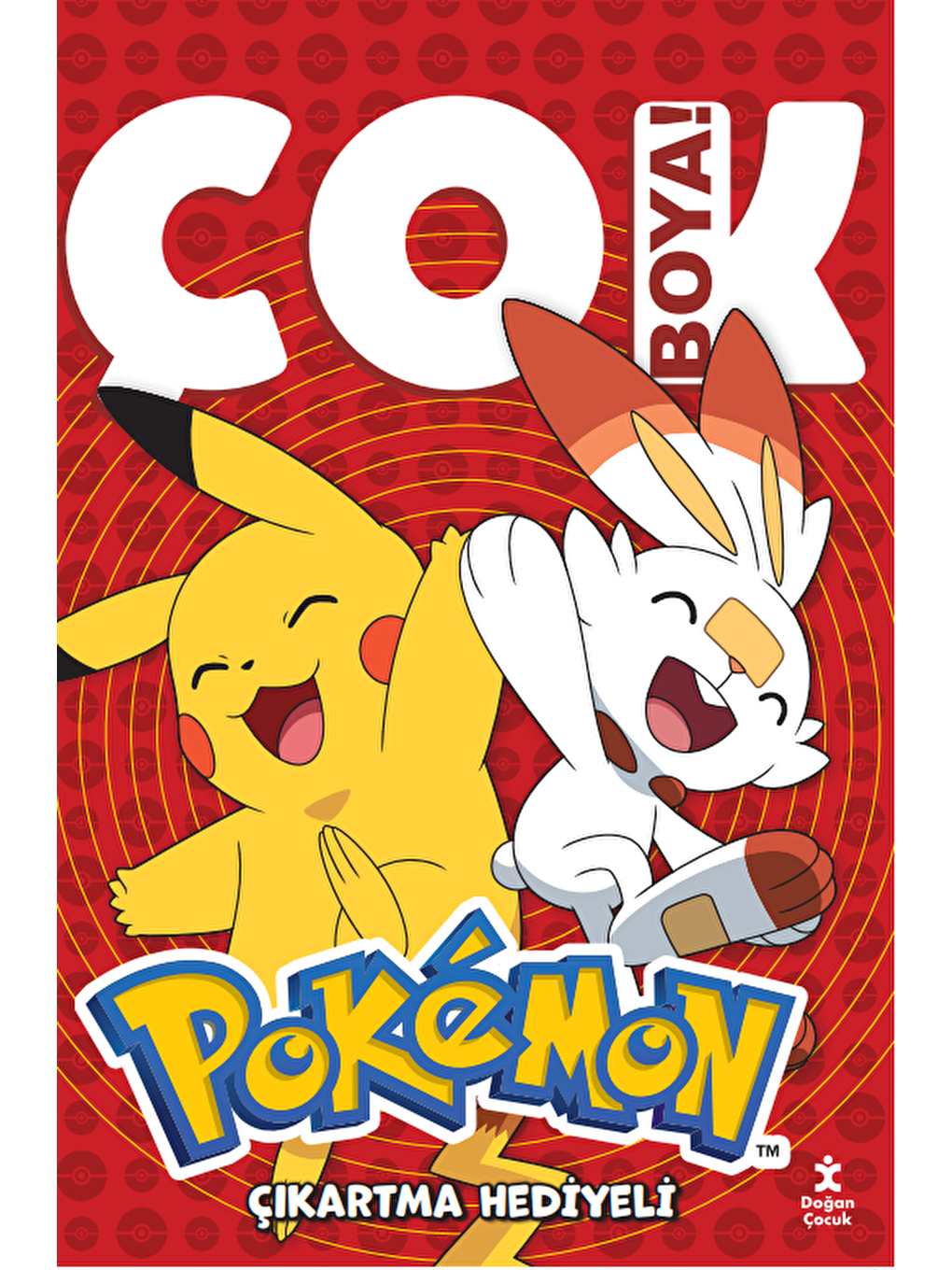 Doğan Çocuk Pokemon Çok Boya Çikartmali Dev Boyama Kitabi -