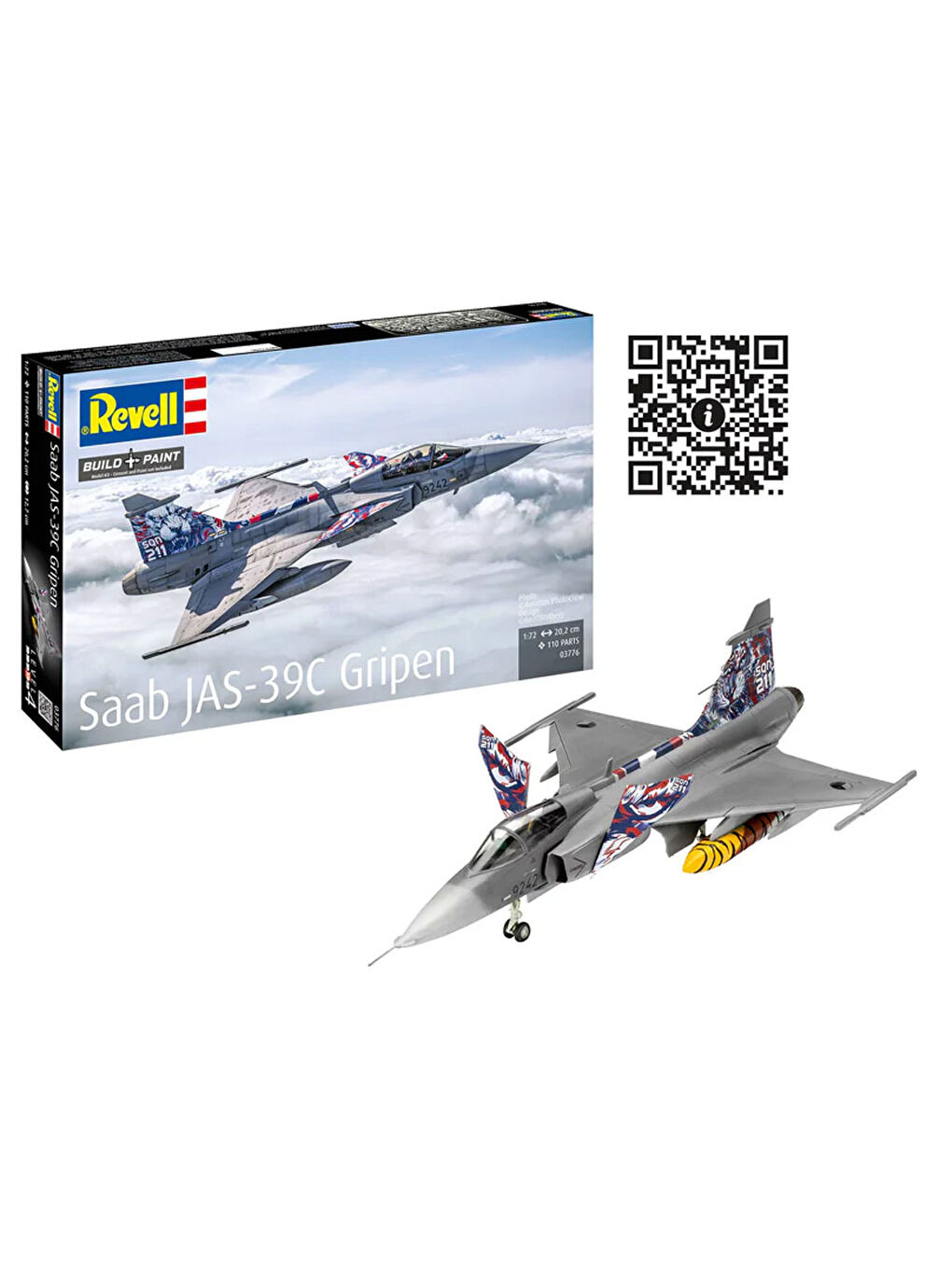 Maket Model Kit Uçak Saab JAS-39C Gripen 3776-2