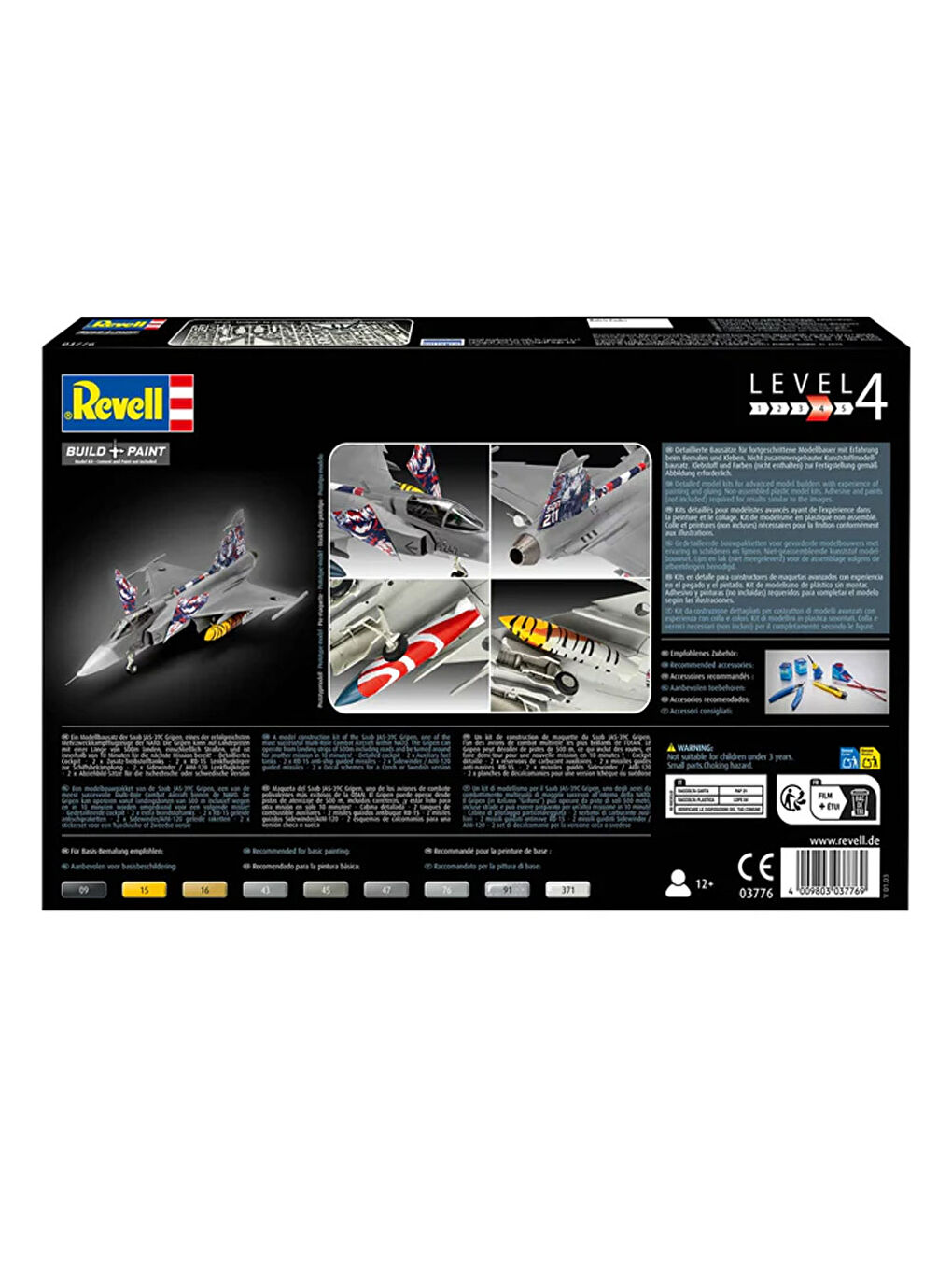 Maket Model Kit Uçak Saab JAS-39C Gripen 3776-4