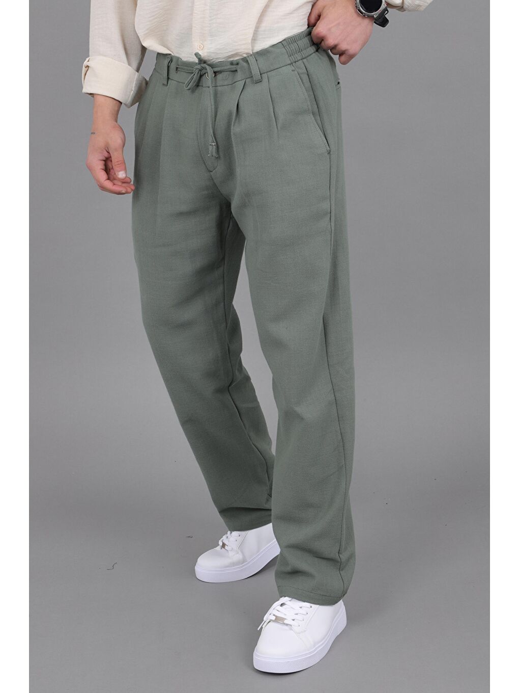 Yeşil Örme Baggy Jogger Pantolon ÖSR 3055_0444