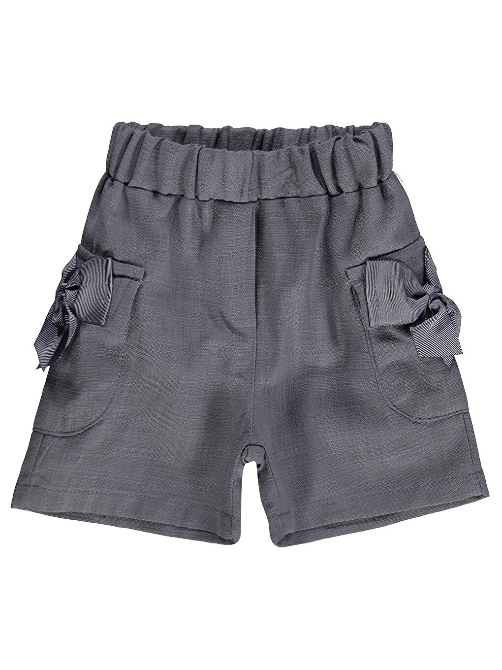 Baby Cepli Fiyonklu 6-18 Ay Şort - Gri