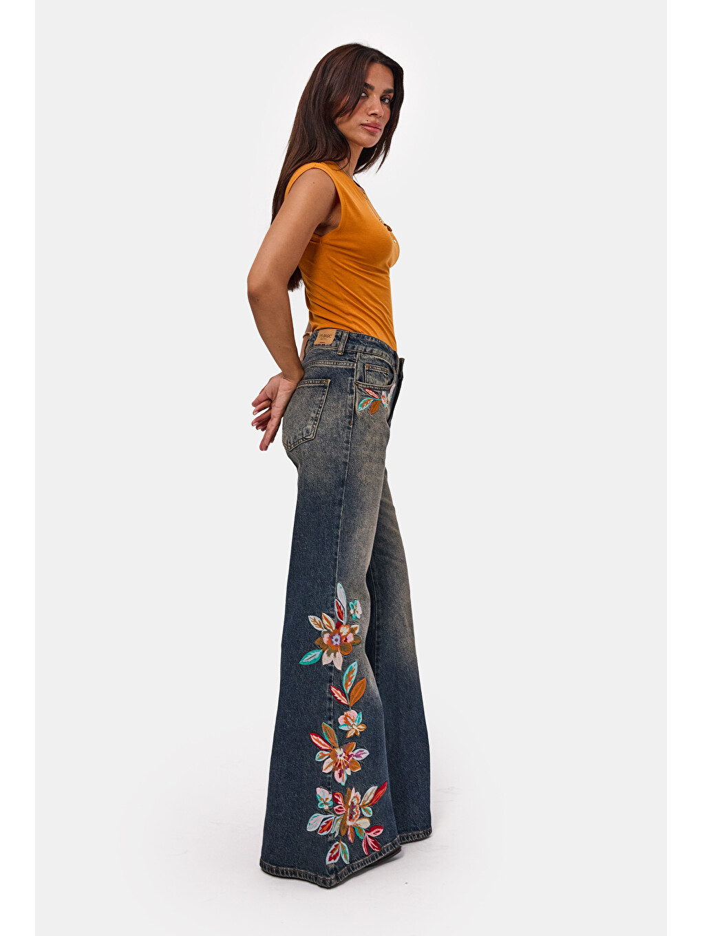 Mavi Kadın Jean Rengi 2w6-8 Flare Fit Nakış Detaylı Komfort Kumaş Özel Tasarım Denim Jean-4