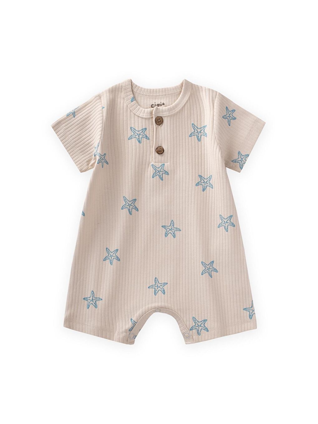 Mavi Erkek Çocuk Desenli Tulum