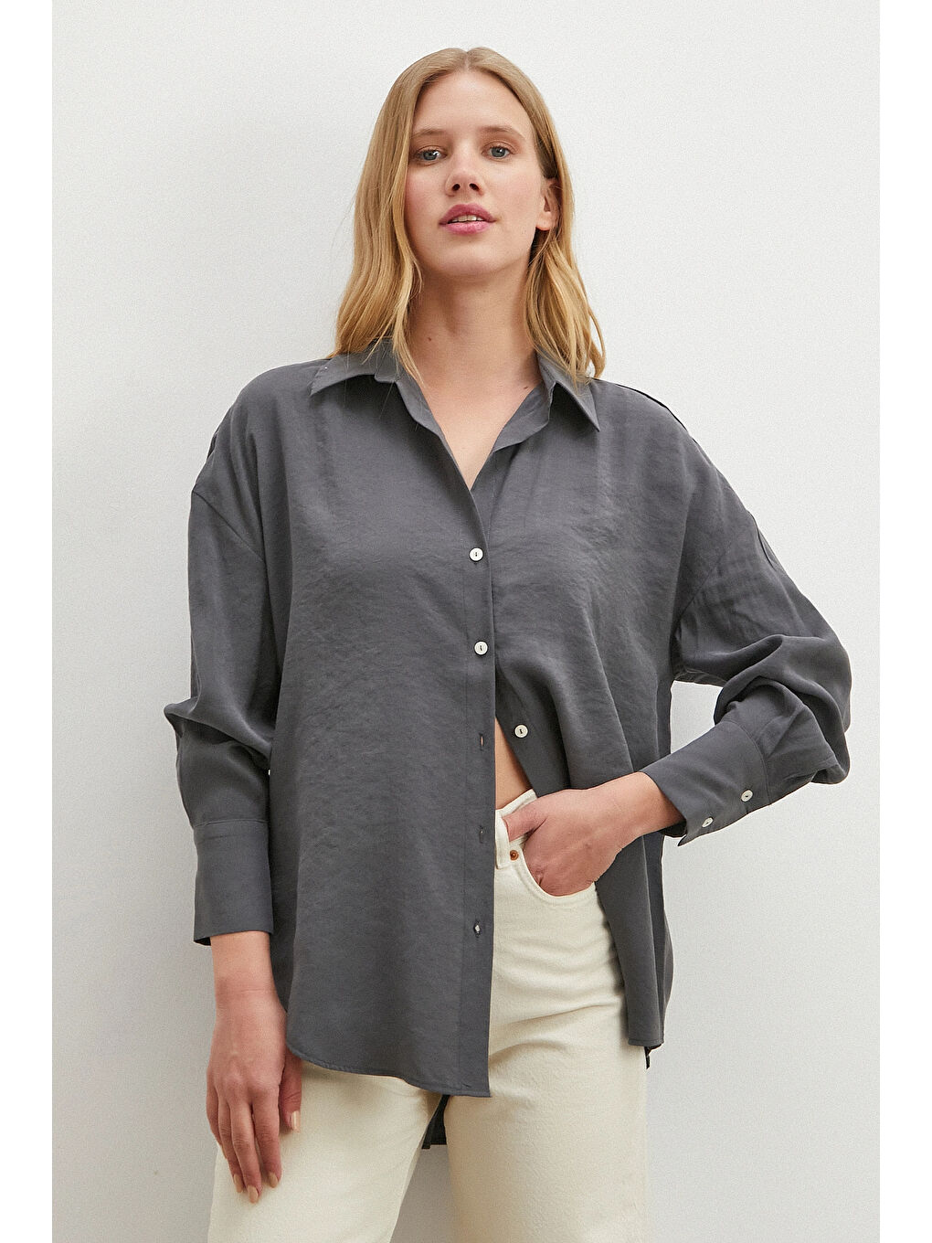 Karışık Basic Modal Gömlek Antirasit-1