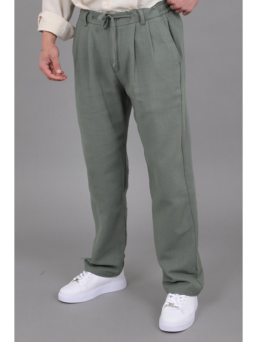 Yeşil Örme Baggy Jogger Pantolon ÖSR 3055_0444-3