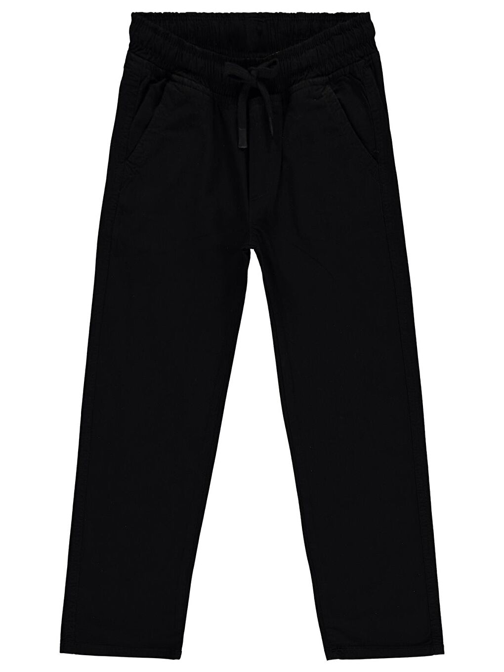 Boys Beli Lastikli 10-13 Yaş Pantolon - Siyah