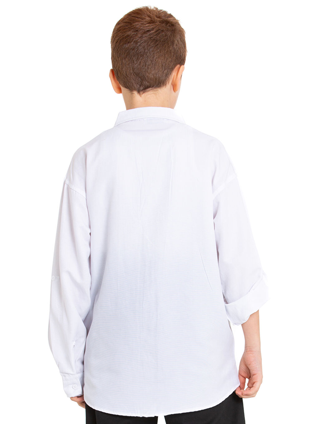 Beyaz Erkek Çocuk Terikoton Gömlek 4-14 Yaş P094-4