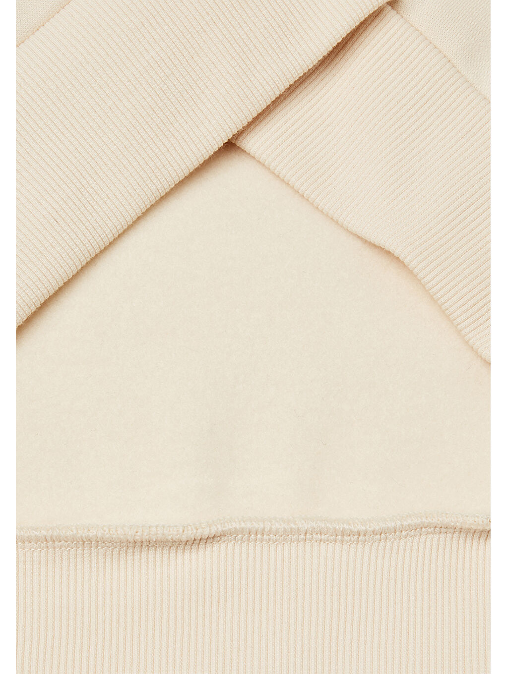 Ekru Kadın Krem Pamuk Karışımlı Önü Çiçek Desenli Bisiklet Yaka Sweatshirt-6