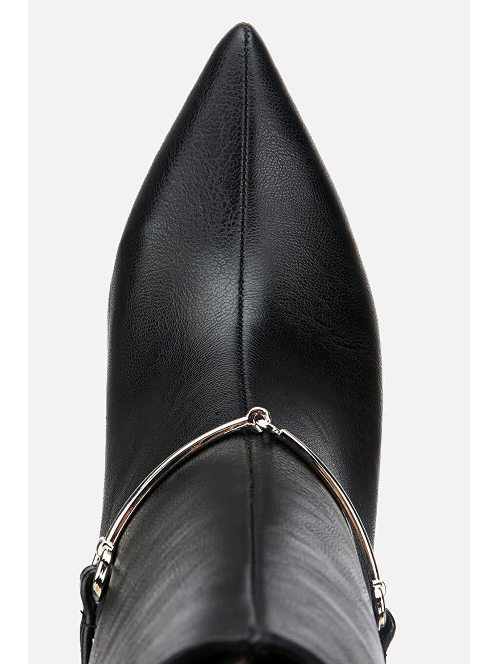 Kadın Siyah Kemer Detaylı Tokalı Bilekte Topuklu Bot-4