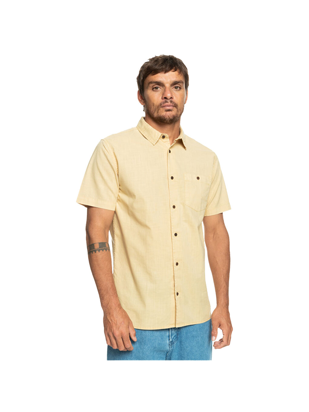 Sarı Erkek Gömlek Bolam Bej-1