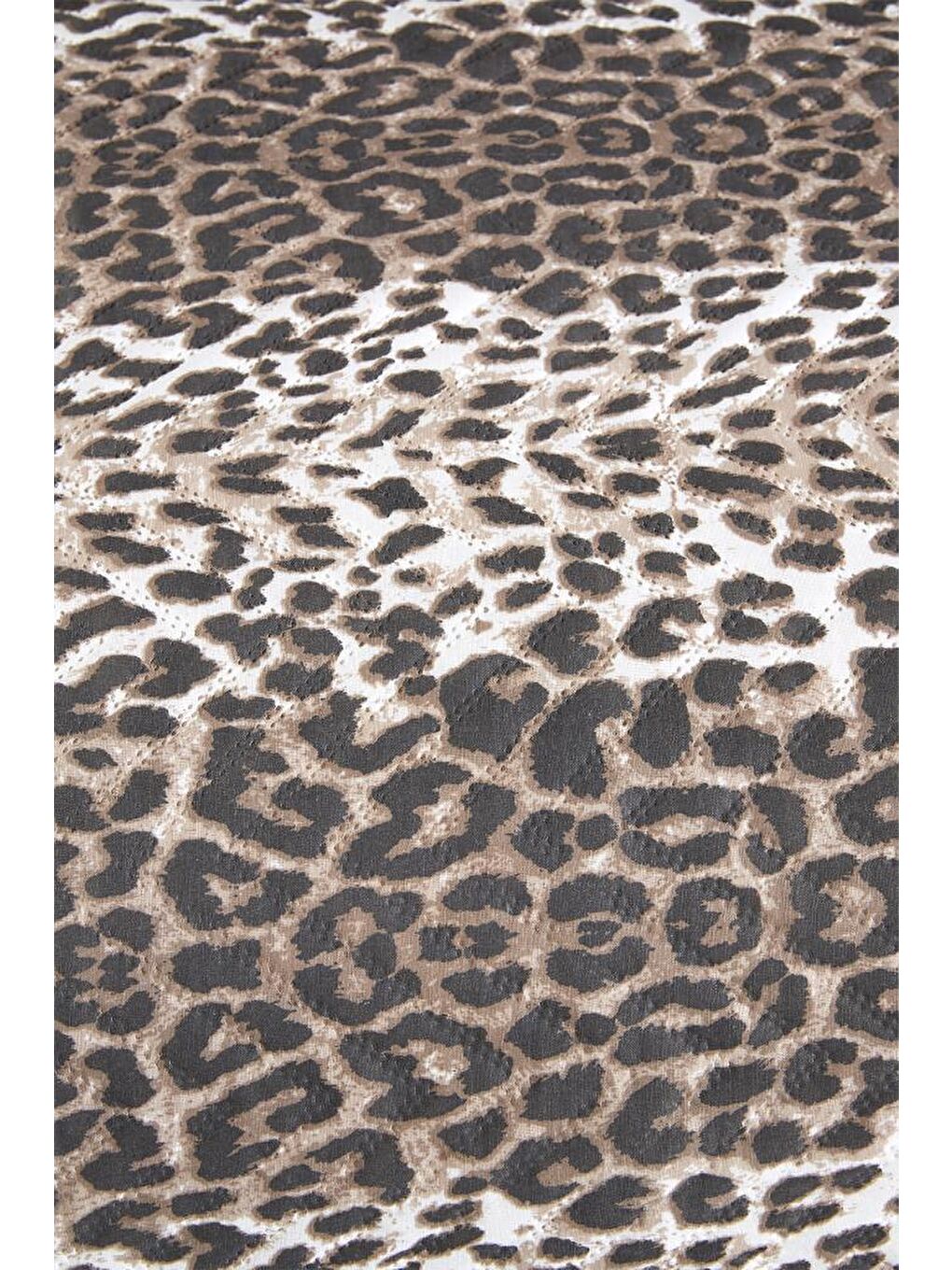 Karışık Ultrasonik Kapitoneli Leopar Çift Kişilik Yatak Örtüsü-5