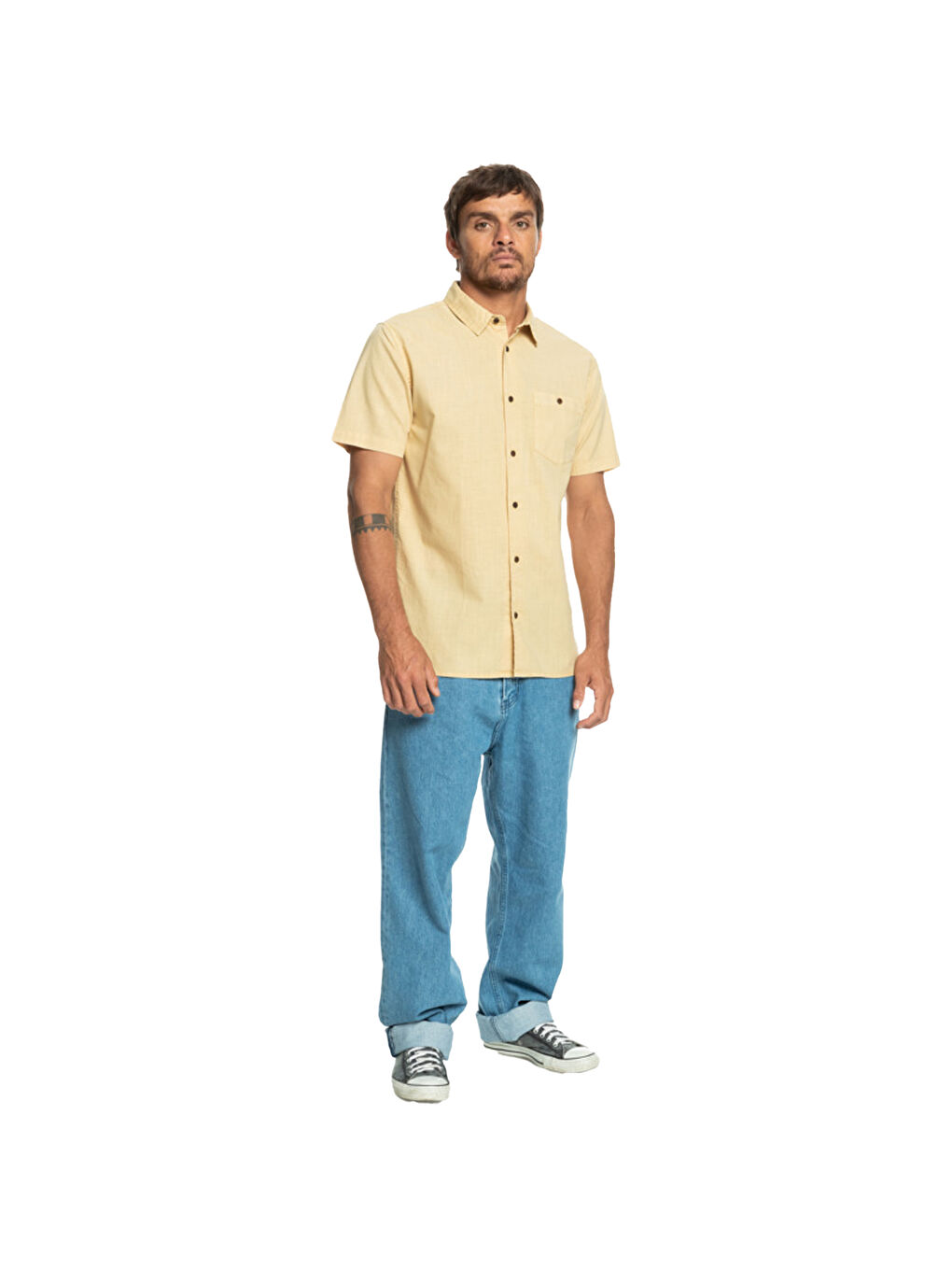 Sarı Erkek Gömlek Bolam Bej-3