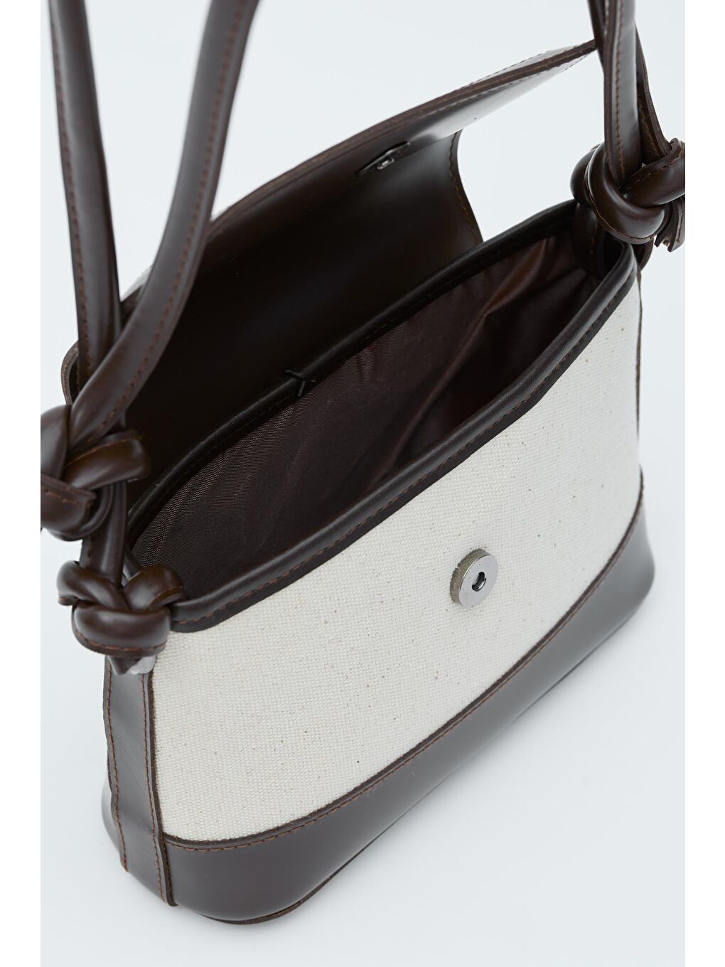 Kahverengi Lunea Kanvas Çapraz Çanta Acı Kahve-3