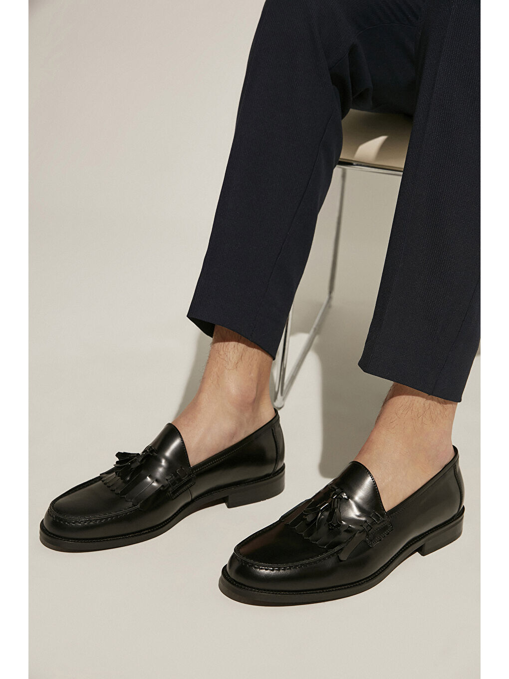 Erkek Hakiki Deri Ayakkabı 15350Z0137 Siyah-2