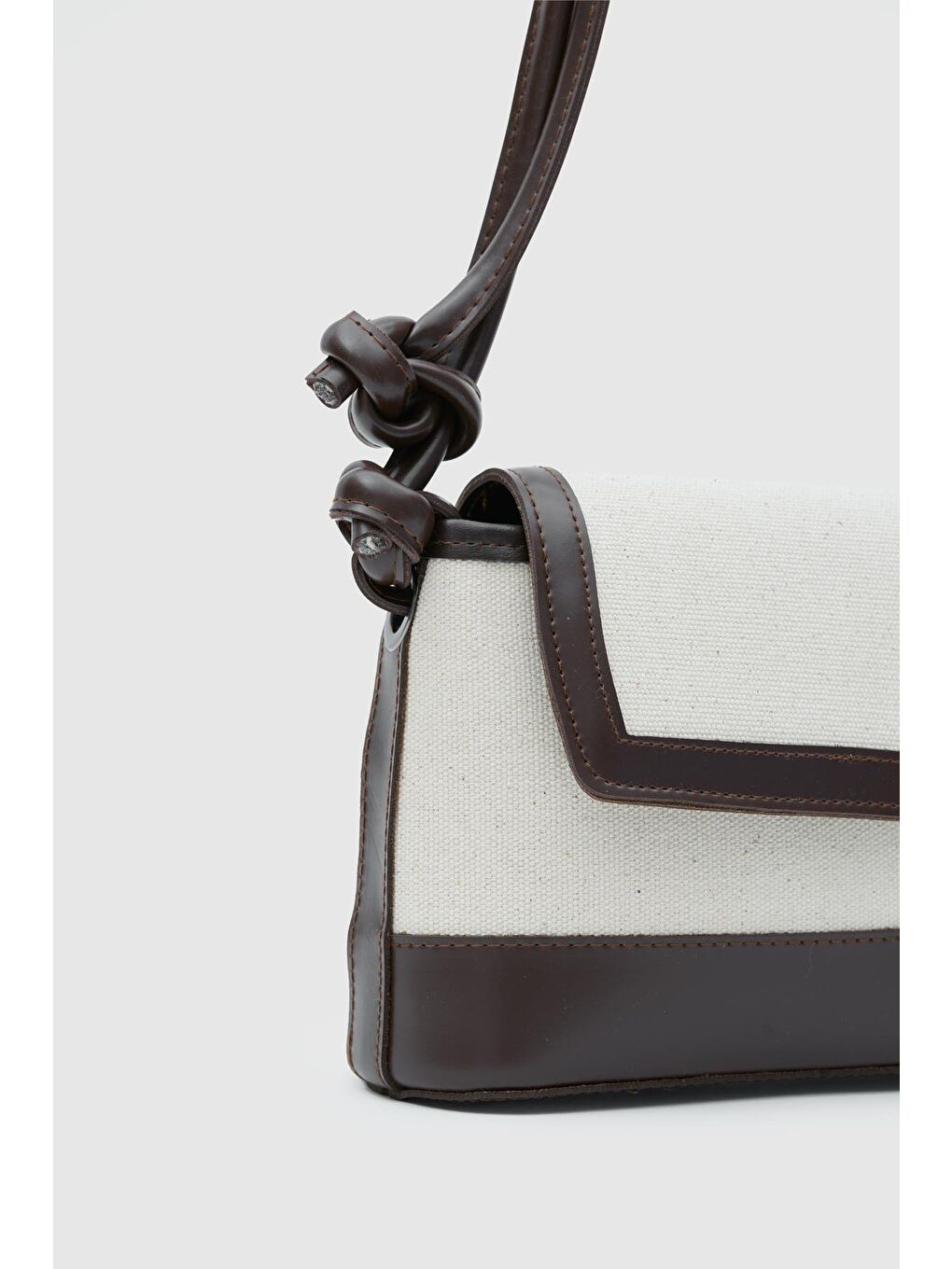 Kahverengi Lunea Kanvas Çapraz Çanta Acı Kahve-4