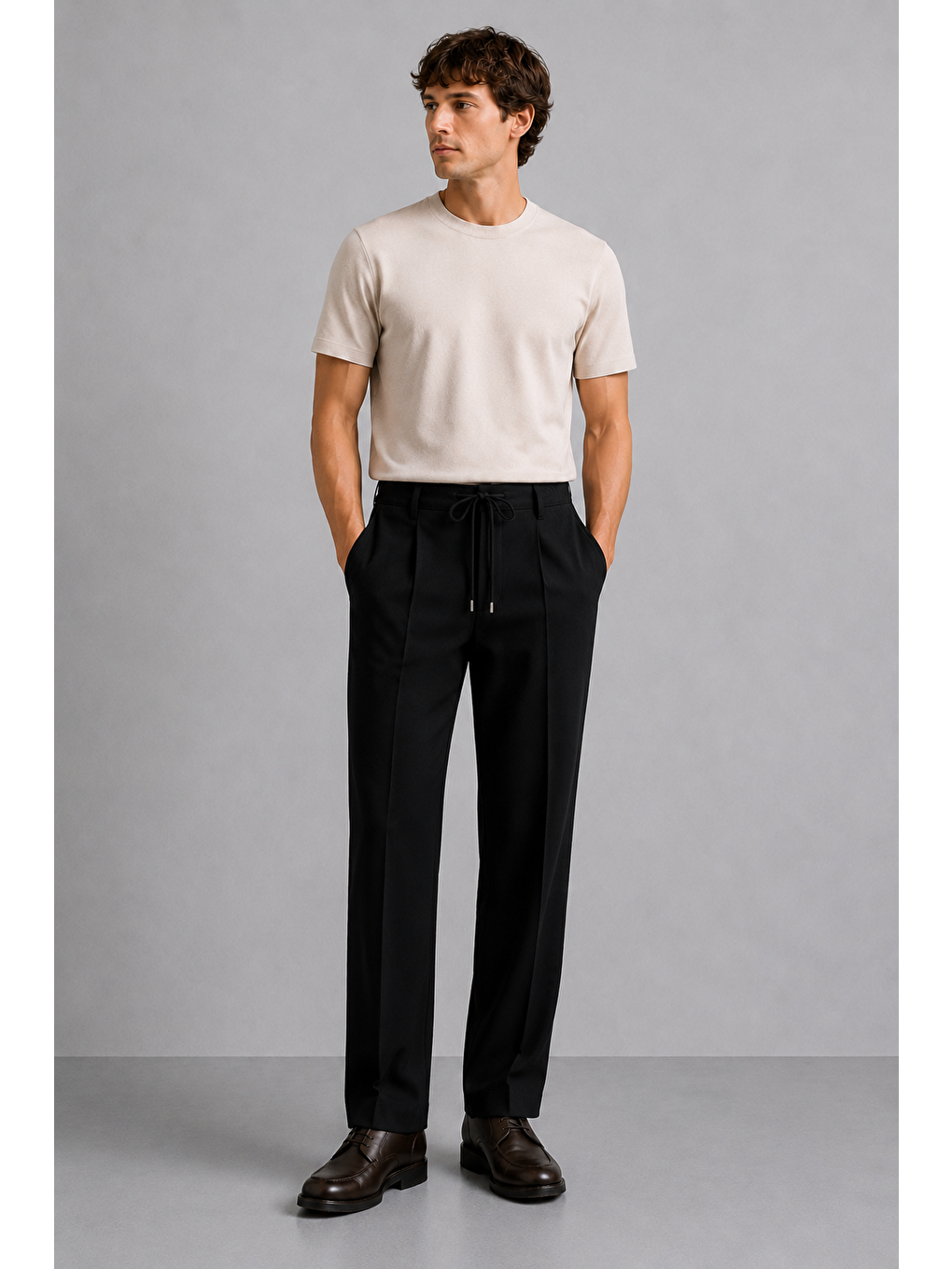 Erkek Comfort Fit Siyah Jogger Pantolon | Esnek Kumaş Günlük Rahat Kesim – 169dngr-3