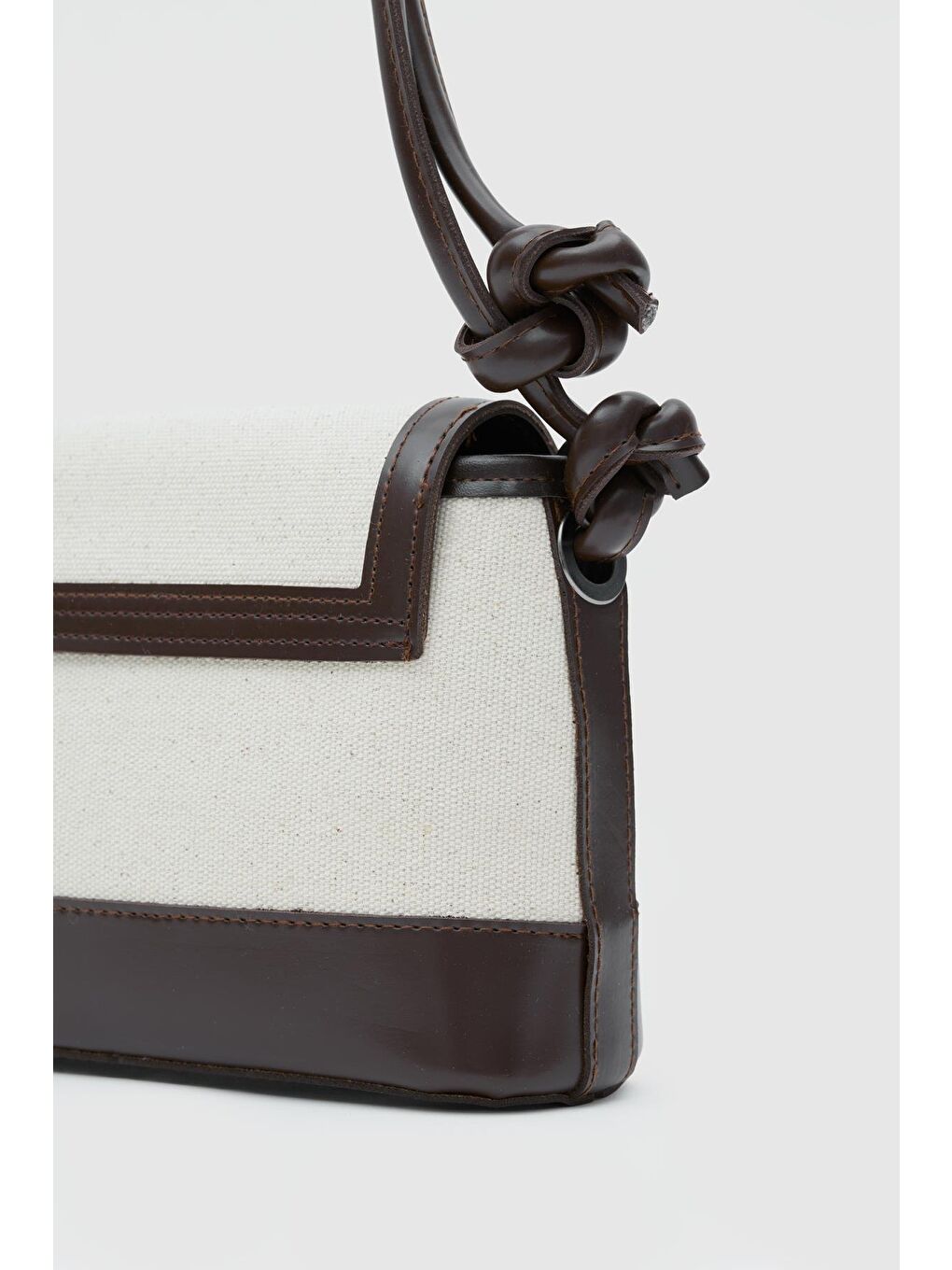 Kahverengi Lunea Kanvas Çapraz Çanta Acı Kahve-5
