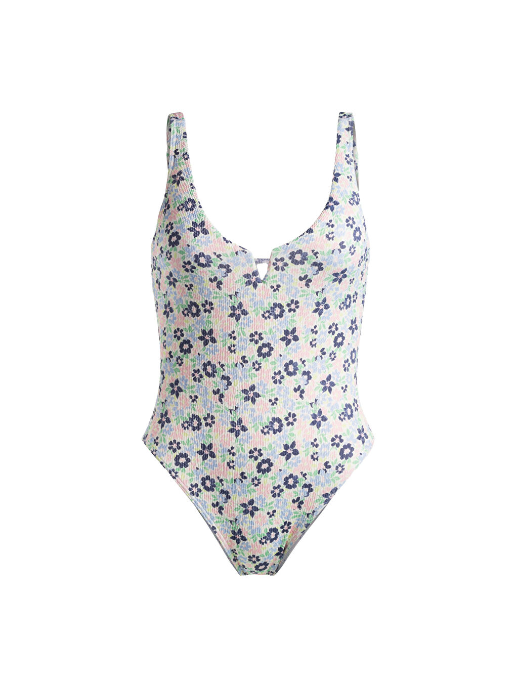 Siyah Wild Floral One Piece Kadın Mayo