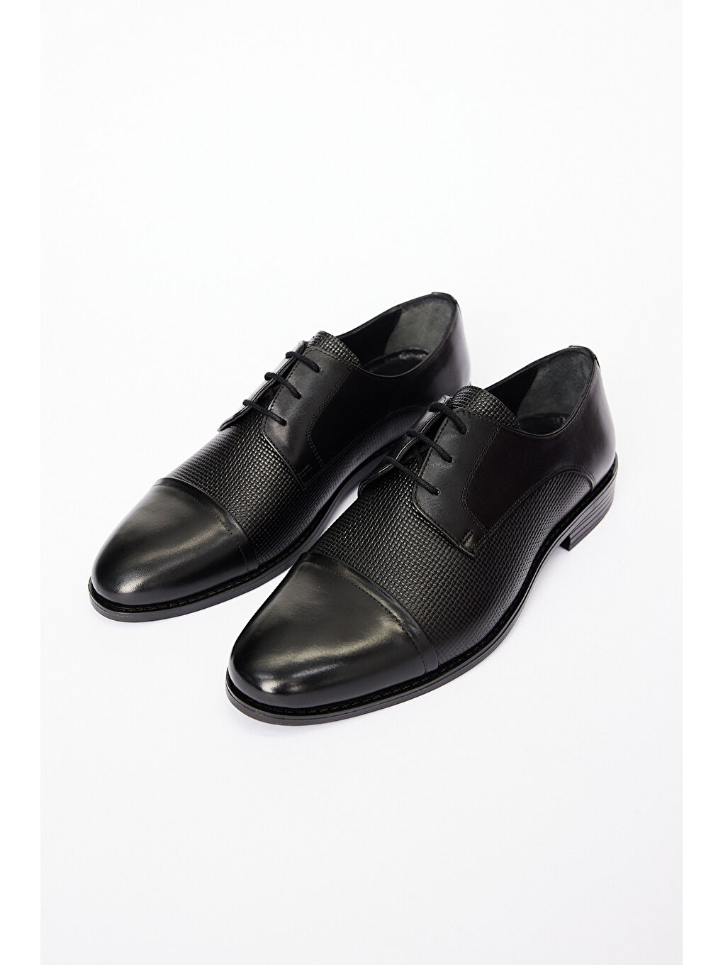 Erkek Siyah %100 Deri Klasik Ayakkabı-1