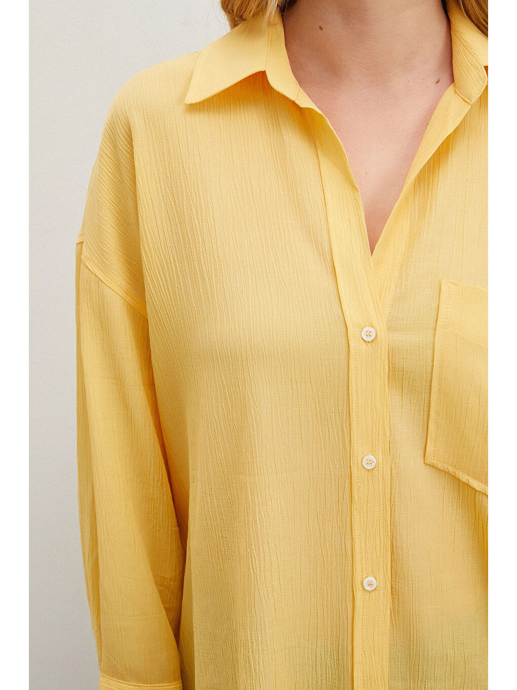 Kraşlı Sarı Gömlek Sarı-4