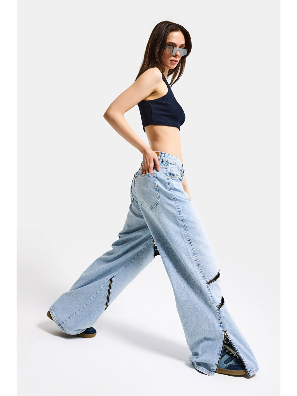 Mavi Kadın Ice 4s6-3 Süper Baggy Fit Özel Tasarım Denim Jean-3