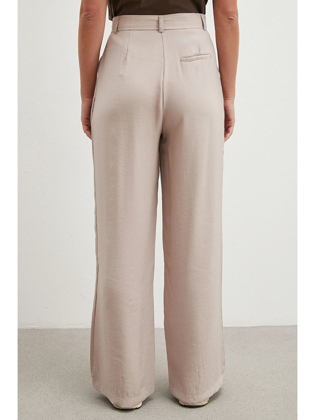 Pembe Modal Palazzo Pantolon Pudra-5