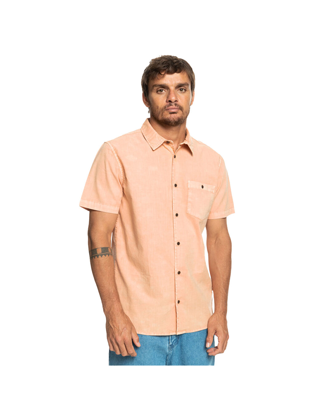 Karışık Erkek Gömlek Bolam Krem Günlük Giyim-1