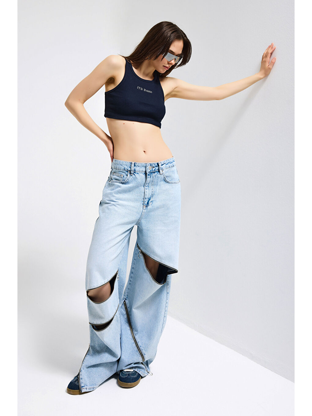 Mavi Kadın Ice 4s6-3 Süper Baggy Fit Özel Tasarım Denim Jean-5