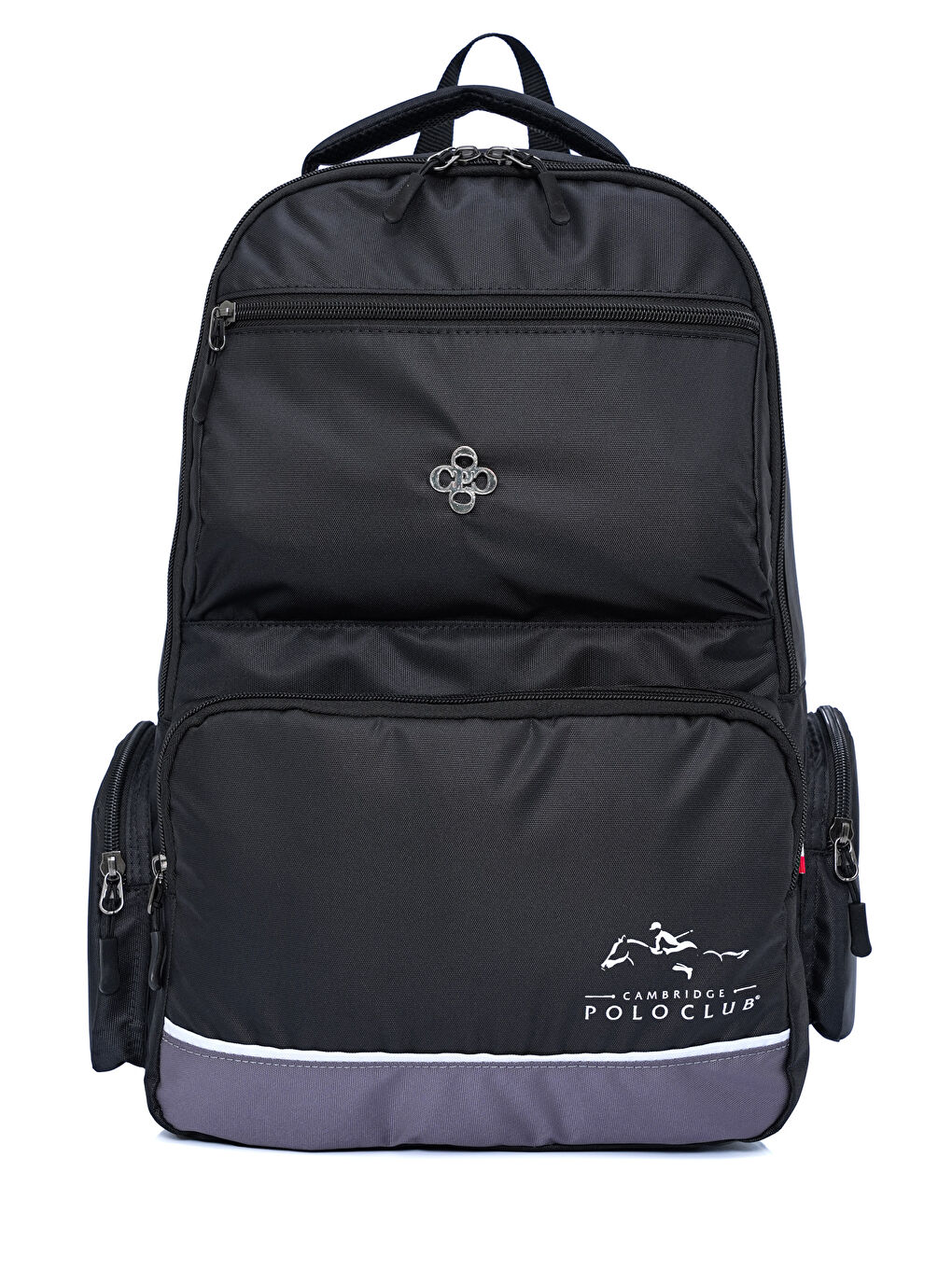 Siyah Unisex Çok Gözlü Sırt Çantası-3