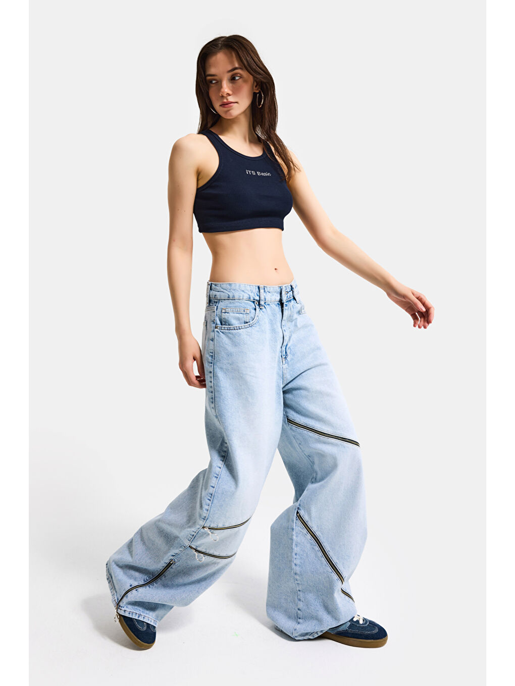 Mavi Kadın Ice 4s6-3 Süper Baggy Fit Özel Tasarım Denim Jean-6