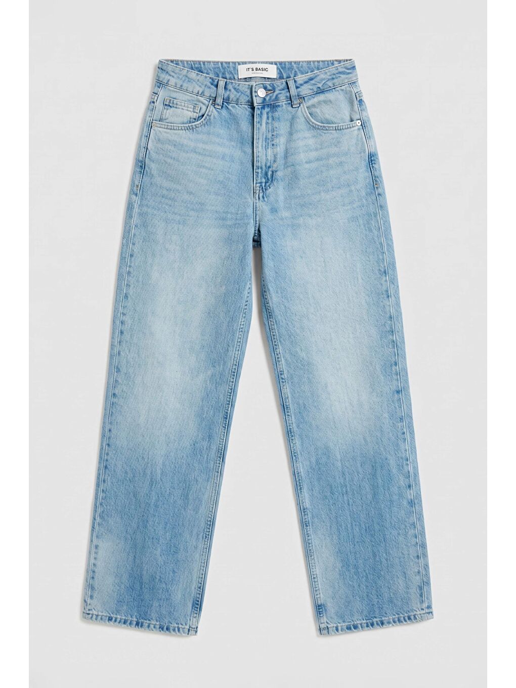 Mavi Kadın Jean Rengi 4s6-32 Straight Fit Yüksek Bel Denim Jean-5