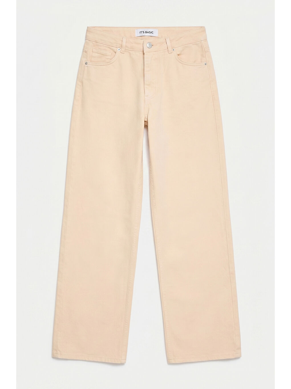 Bej Kadın Raw Doris 6s6-57 Straight Fit Yüksek Bel Denim Jean-3