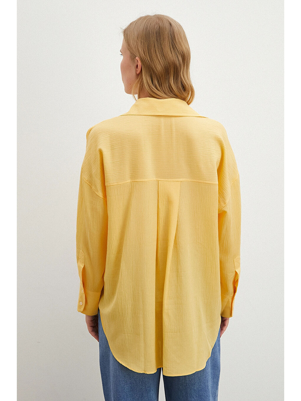 Kraşlı Sarı Gömlek Sarı-5