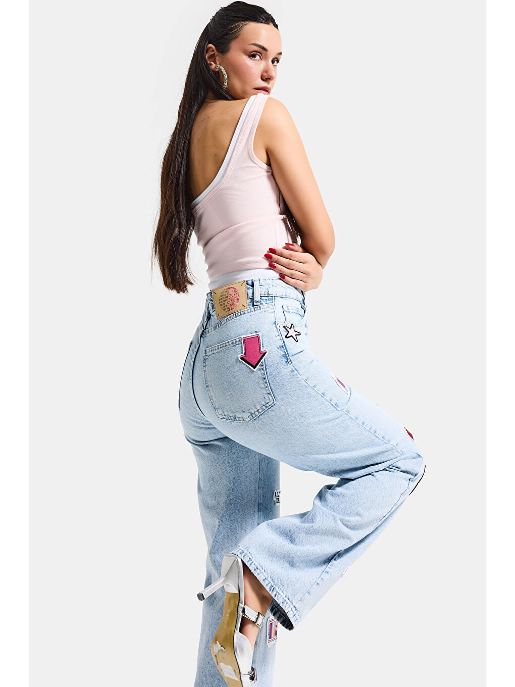 Mavi Kadın Ice 4s6-27 Straight Fit Logo ve Nakışlı Özel Tasarım Denim Jean-2