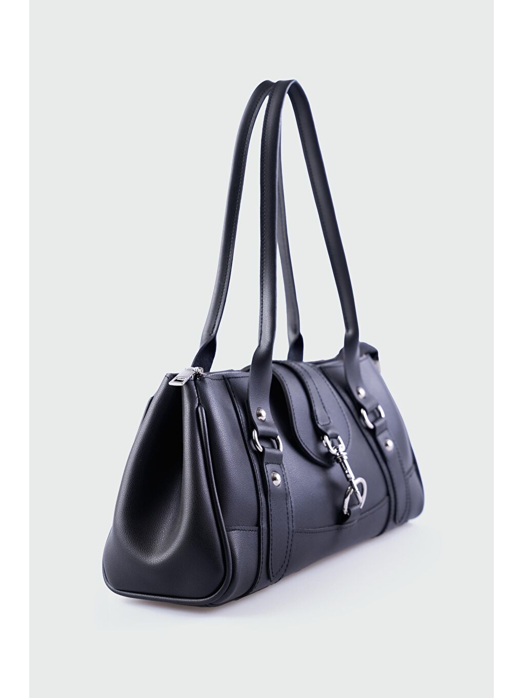 Noa Vintage Baget Çanta Siyah-2