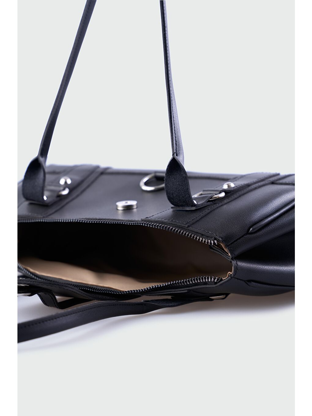 Noa Vintage Baget Çanta Siyah-7