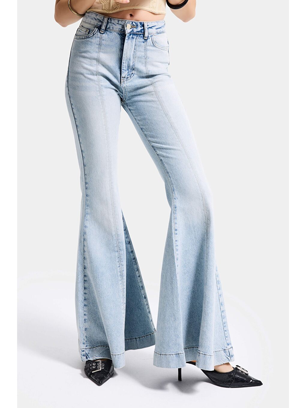 Mavi Kadın Jean Rengi 4s6-32 Flare Fit Elastan Denim Jean