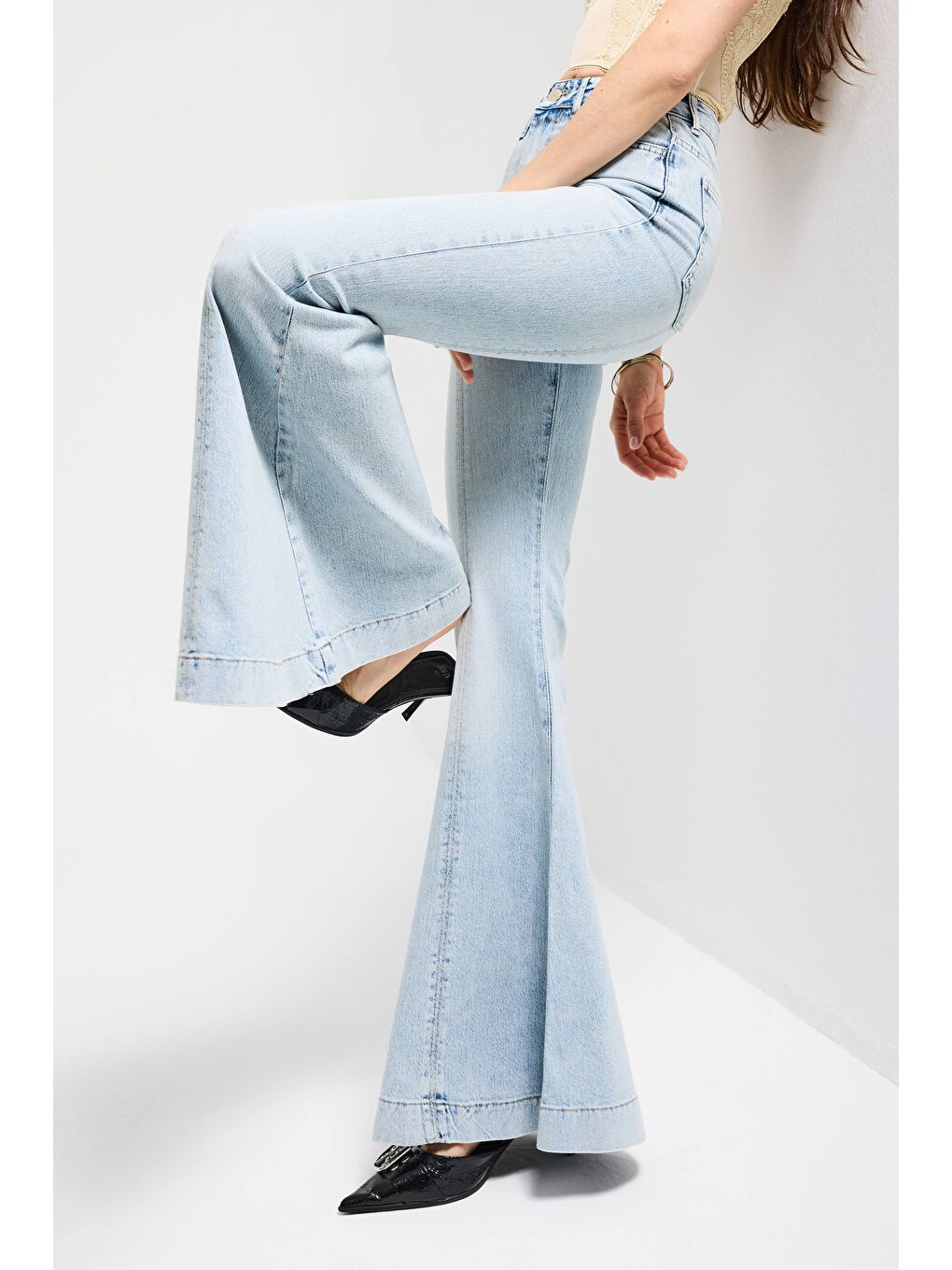 Mavi Kadın Jean Rengi 4s6-32 Flare Fit Elastan Denim Jean-1