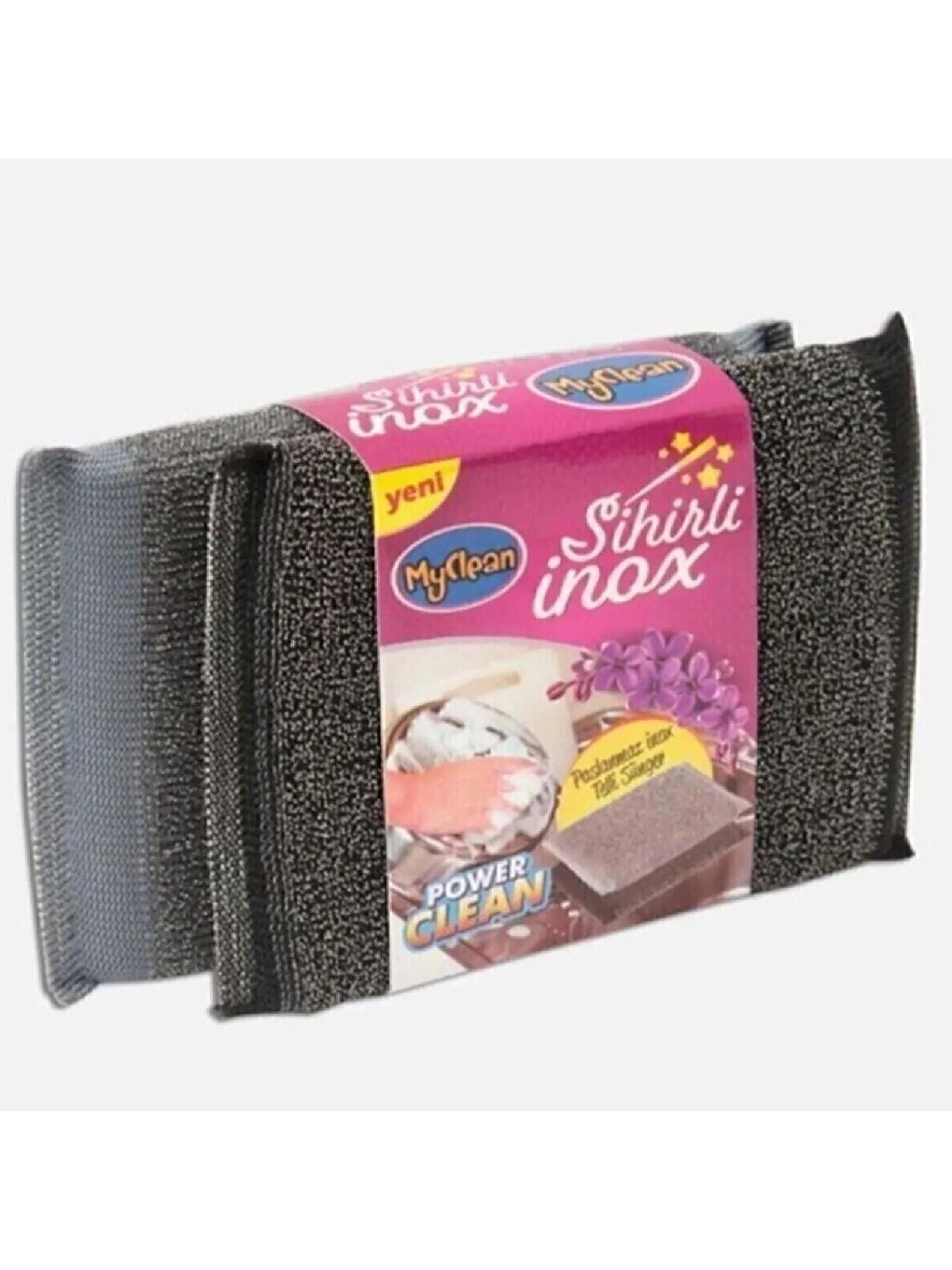 Siyah Paslanmaz Telli İkili Sihirli Sünger (MGC-04)-1