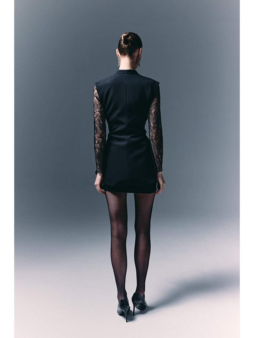 Kalın Kuşaklı Yelek - Siyah-7