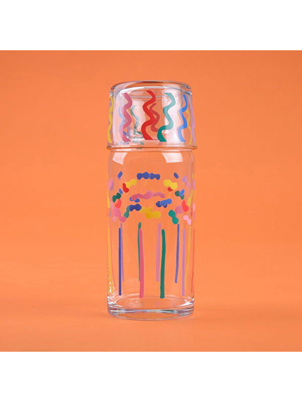 Karışık Functional Basic Bardaklı Sürahi - Renkli - 700 ml