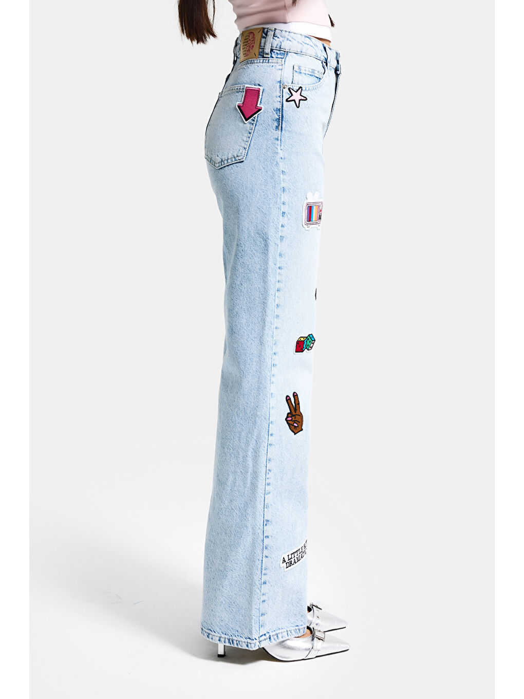 Mavi Kadın Ice 4s6-27 Straight Fit Logo ve Nakışlı Özel Tasarım Denim Jean-6