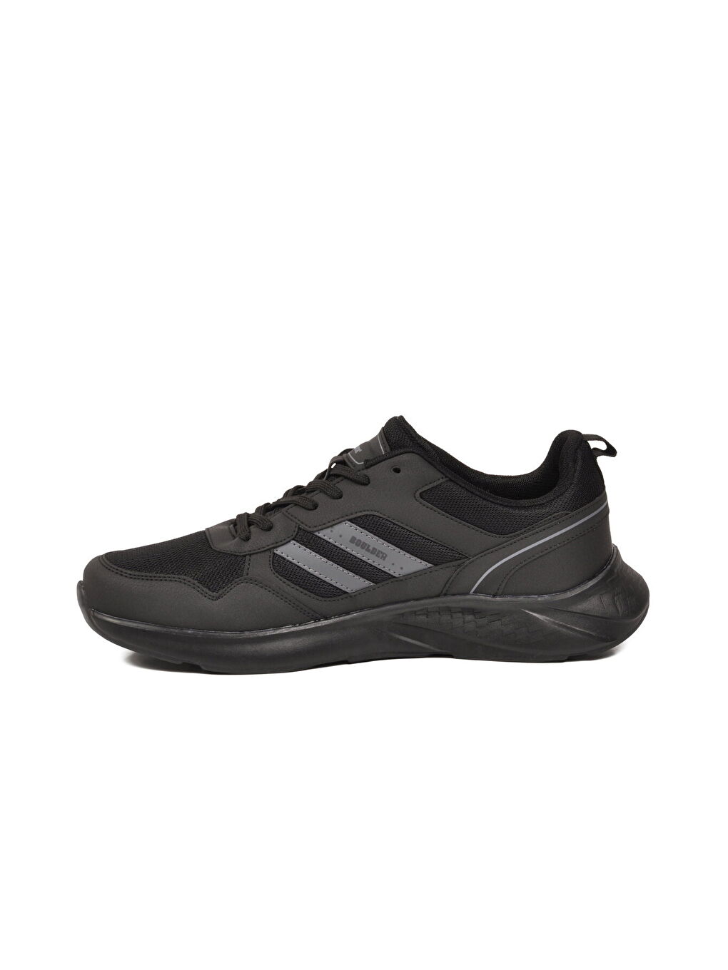 Siyah Füme Fileli Hafif Büyük Numara Erkek Spor Ayakkabı 1548 M-1