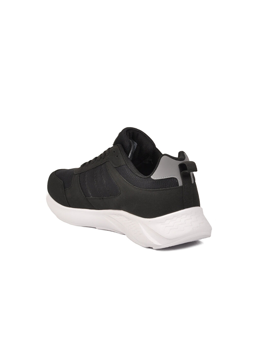 Siyah Beyaz Fileli Hafif Esnek Büyük Numara Erkek Spor Ayakkabı 2030 M-3
